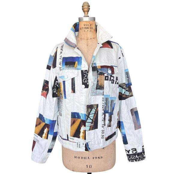 BDG Urban Outfitters Graphic Men’s Denim Jacket Size Medium - Picture 7 of 8